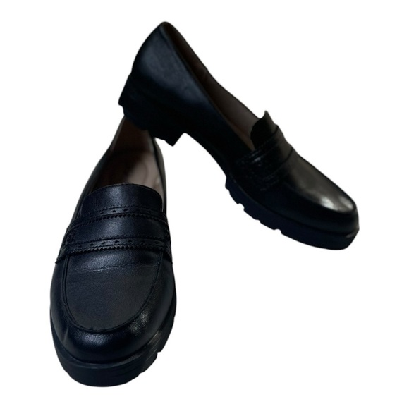 Life Stride London Black Faux Leather Penny Loafers - Picture 3 of 9